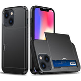 Funda protectora a prueba de golpes para teléfono con ranura para tarjeta deslizante, para iPhone 15 Plus, para iPhone 15